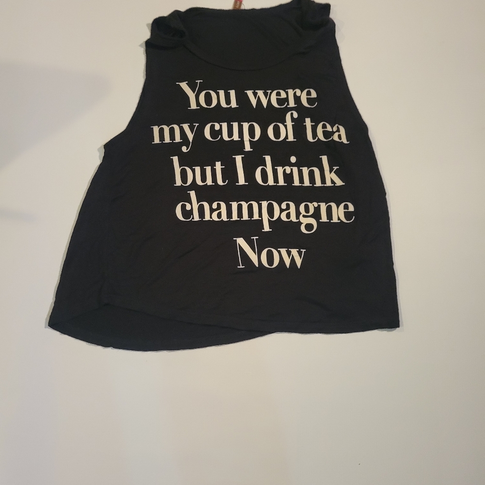 Pink berry black tank size small